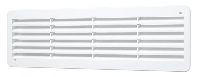 Решетка вентиляционная дверная ERA 4513ДП 450х130, двухсторонняя переточная белая