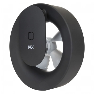 Вентилятор накладной PAX Norte Black с обратным клапаном (таймер, датчик влажности, программируемый, Bluetooth управление)