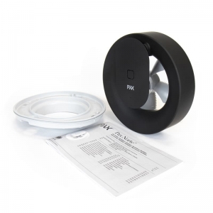 Вентилятор накладной PAX Norte Black с обратным клапаном (таймер, датчик влажности, программируемый, Bluetooth управление)